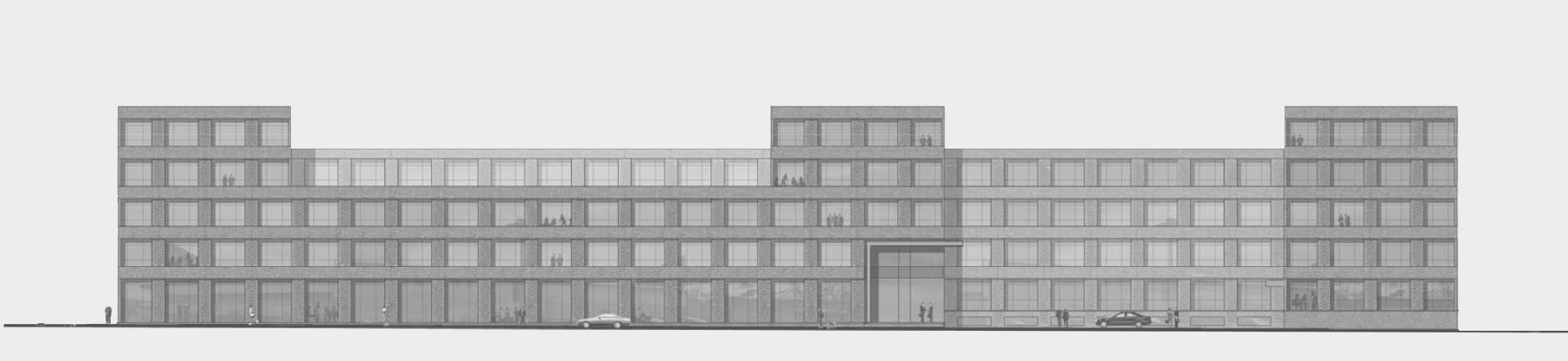 Architekturzeichnung - Diese Zeichnung zeigt ein Bauprojekt für Kapitalanleger in Hamburg Altona – KühneVision