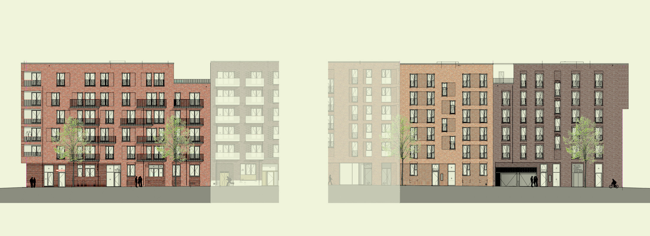Architekturzeichnung - Diese Zeichnung zeigt ein Referenzprojekt in der Mitte Altona