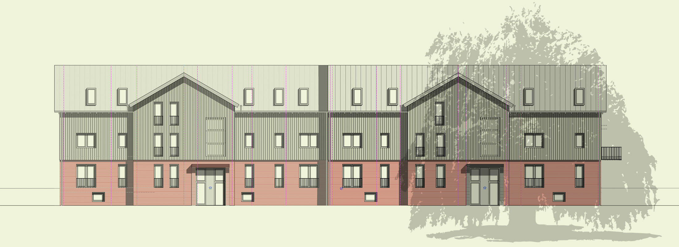 Architekturzeichnung - Diese Zeichnung zeigt ein Referenzprojekt in Schenefeld